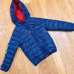 Guess Navy and Red Kids Puffer Jacket
